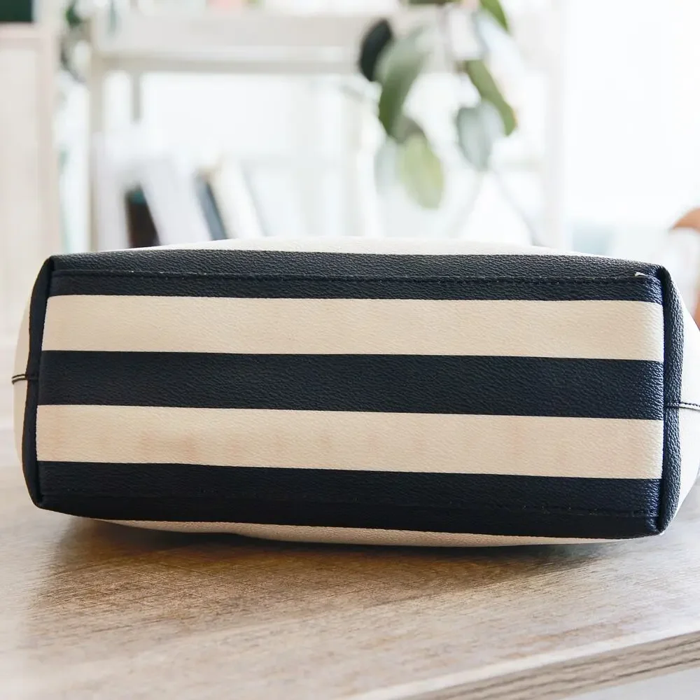Tory Burch Kerrington Striped Mini Shopper Bag